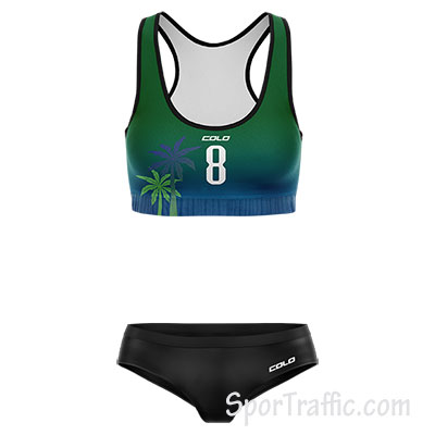 Beach volleyball uniform Wee women 003 Dark Green