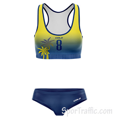 Beach volleyball uniform Wee women 004 Yellow