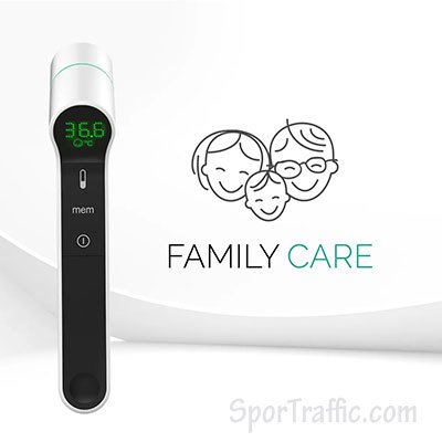 Infrared ear forehead thermometer EVOLU non-contact 3-in-1 family care