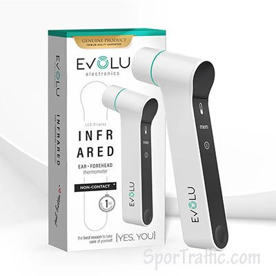 Infrared ear forehead thermometer EVOLU non-contact 3-in-1 presentation box