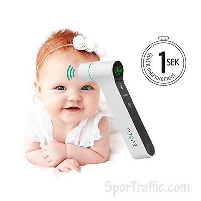Infrared ear forehead thermometer EVOLU non-contact 3-in-1 sec