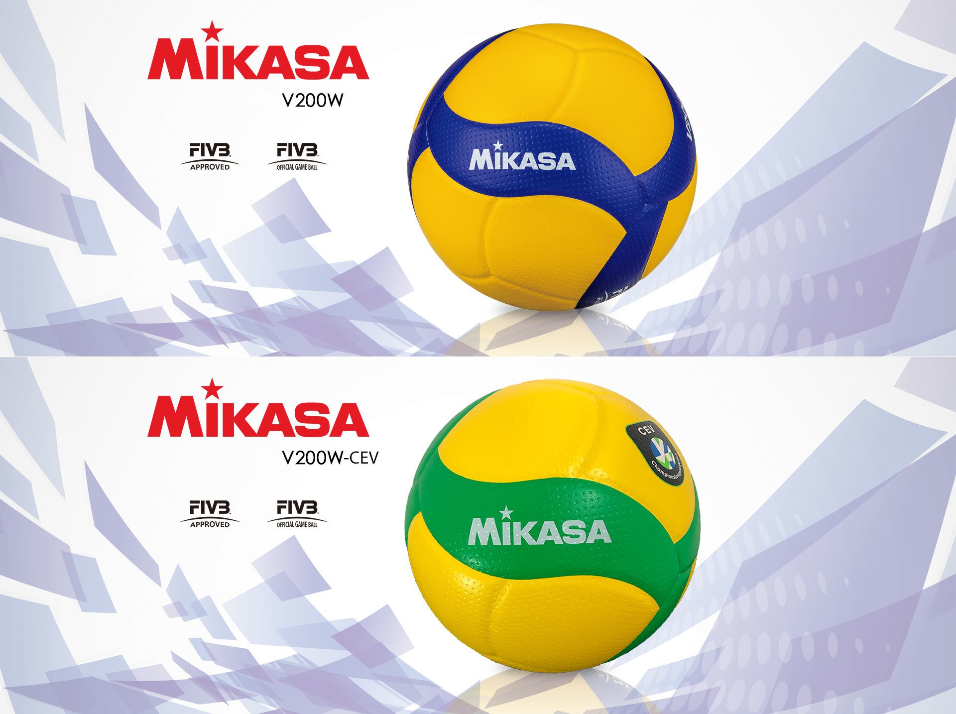 Mikasa V200W FIVB Official Game Ball Banner V200W -CEV