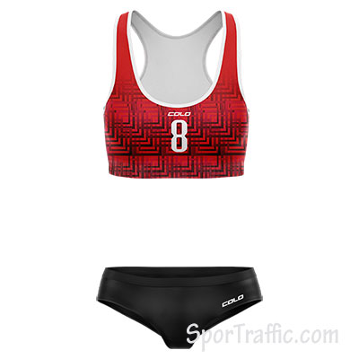 Women Beach Volleyball Bikinis Canon 002 Red