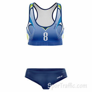 Women Beach Volleyball Jersey Flame 001 Blue
