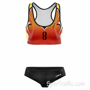 Women Beach Volleyball Jersey Flame 002 Red