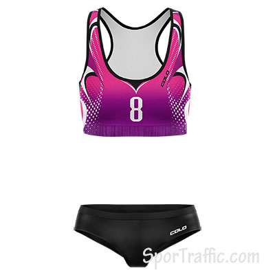 Women Beach Volleyball Jersey Flame 007 Pink