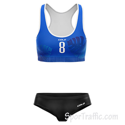 Women Beach Volleyball Jersey Potti 001 Blue