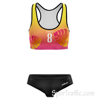 Women Beach Volleyball Jersey Potti 008 Yellow