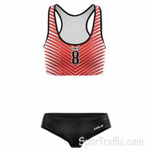 Moteriški paplūdimio tinklinio treniruočių marškinėliai Palmeto 002 Raudona
