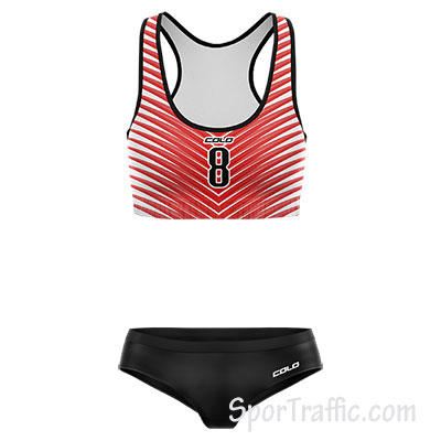 Women beach volleyball apparel Palmeto 002 Red