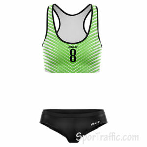 Moteriški paplūdimio tinklinio treniruočių marškinėliai Palmeto 003 Žalia