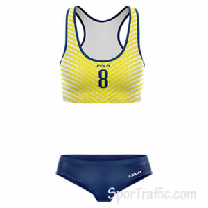Moteriški paplūdimio tinklinio treniruočių marškinėliai Palmeto 004 Geltona
