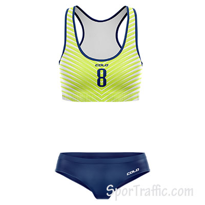 Women beach volleyball apparel Palmeto 005 Yellow