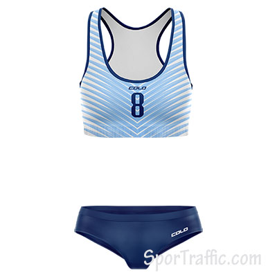 Women beach volleyball apparel Palmeto 006 Light Blue