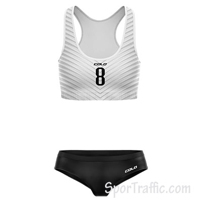 Women beach volleyball apparel Palmeto 009 White