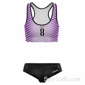 Moteriški paplūdimio tinklinio treniruočių marškinėliai Palmeto 012 Violetinė