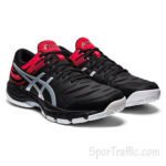 ASICS Gel Beyond 6 men’s volleyball shoes BLACK CLASSIC RED 1071A049-002 2