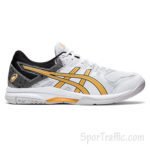 ASICS Gel Rocket 9 men’s best volleyball shoes 1071A030-103 White-Pure Gold 1