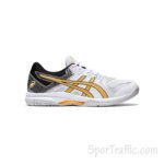 ASICS Gel Rocket 9 men’s best volleyball shoes 1071A030-103 White-Pure Gold