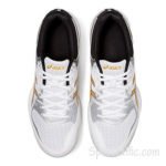 ASICS Gel Rocket 9 men’s best volleyball shoes 1071A030-103 White-Pure Gold 7