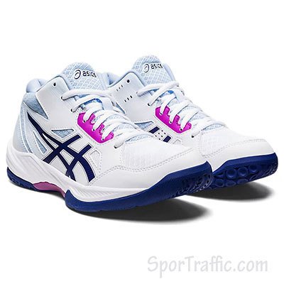 ASICS Gel Task MT 3 Women's Volleyball Shoes - White/Dive Blue