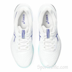 ASICS Netburner Ballistic FF 3 women’s volleyball shoes White Blue Violet 1052A069.105