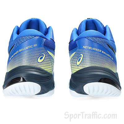 ASICS Netburner Ballistic FF MT 3 men's volleyball shoes Illusion Blue Glow Yellow 1051A074.403