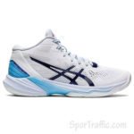 ASICS Sky Elite FF MT 2 women’s volleyball shoes White Dive Blue 1052A054.102 1