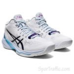 ASICS Sky Elite FF MT 2 women’s volleyball shoes White Dive Blue 1052A054.102 2