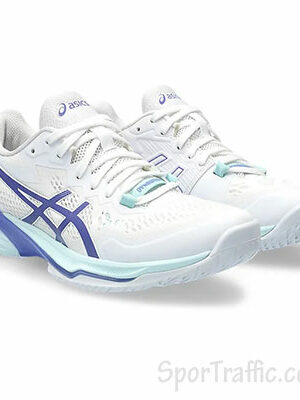 ASICS Sky Elite FF 2 women's volleyball shoes White Blue Violet 1052A053.103