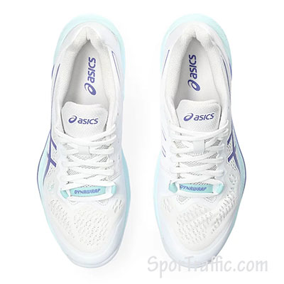 ASICS Sky Elite FF 2 women’s volleyball shoes White Blue Violet 1052A053.103