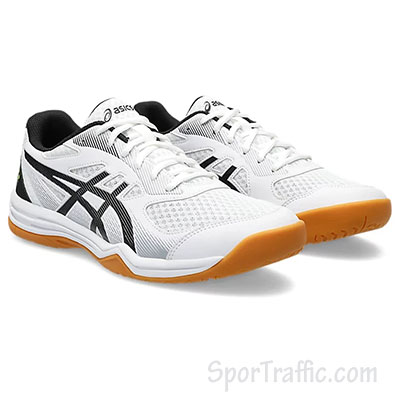 ASICS Upcourt 5 men’s volleyball shoes White Safety Yellow 1071A086.103 2