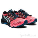 ASICS Gel-FujiTrabuco SKY women’s running shoes 1012A770 700 Blazing Coral Clear Blue 2