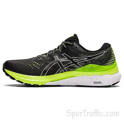 ASICS Gel-Kayano 28 men's running shoes 1011B189.004 Black Hazard Green