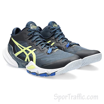ASICS Metarise men's volleyball shoes French BlueGlow Yellow 1051A058.401