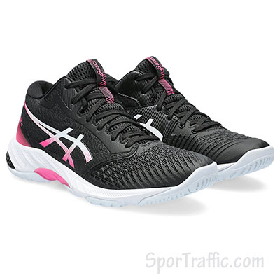 ASICS Netburner Ballistic FF MT 2 women’s volleyball shoes Black Hot Pink 1052A070.003 2