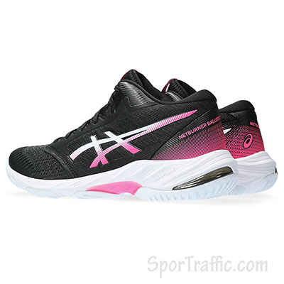 ASICS Netburner Ballistic FF MT 2 women’s volleyball shoes Black Hot Pink 1052A070.003