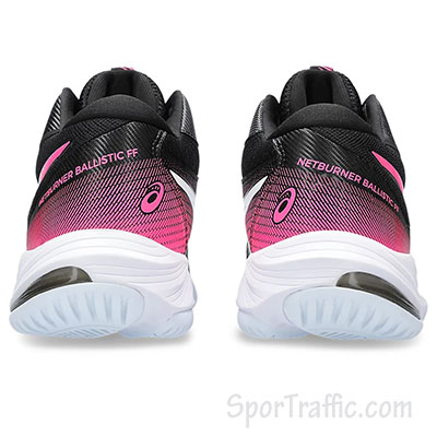 ASICS Netburner Ballistic FF MT 2 women’s volleyball shoes Black Hot Pink 1052A070.003 5