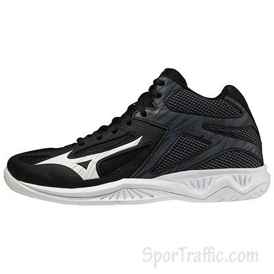 MIZUNO Thunder Blade 3 MID men's volleyball shoes BLACK WHITE EBONY V1GA217501