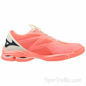 MIZUNO Wave Lightning Z7 women's volleyball shoes CANDYCORAL BLK BOLT2NEON V1GC220006