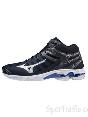 MIZUNO Wave Voltage MID unisex volleyball shoes Dark Blue Black V1GA216501