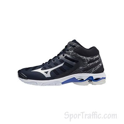 MIZUNO Wave Voltage MID unisex volleyball shoes Dark Blue Black V1GA216501