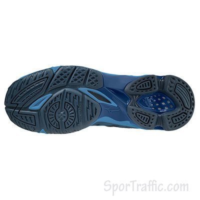 MIZUNO Wave Voltage MID volleyball unisex shoes Dark Denim White Blue Jasper V1GA216521