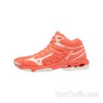 Wave Voltage MID Women's Volleyball Shoes V1GC196559 LIVINGCORAL-SNOWWHT-WHT