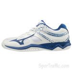 MIZUNO Thunder Blade men’s volleyball shoes V1GA197021 White Blue 1