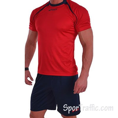 Men Volleyball Uniform ASICS Set Dribling Red