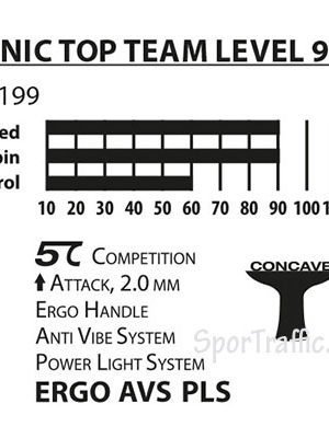 DONIC Top Team 900 table tennis racket 754199 level 900