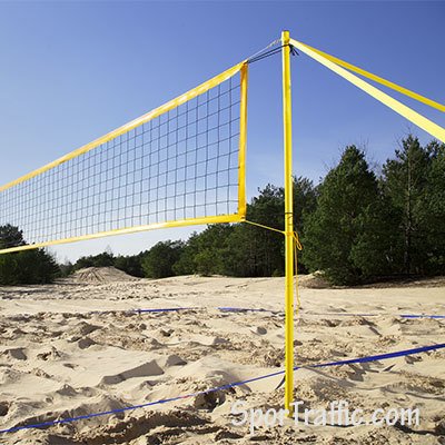 outdoor grass volleyball court