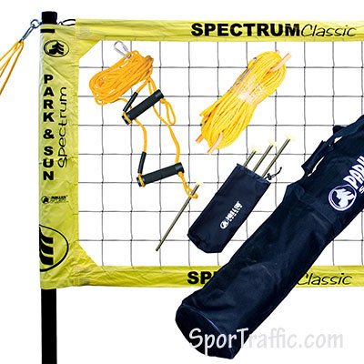 Spectrum Classic nešiojamas tinklinio rinkinys geltonos spalvos