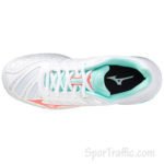 MIZUNO Wave Voltage women’s volleyball shoes WHITE-FIERYCORAL2-ICEG V1GC196058 4